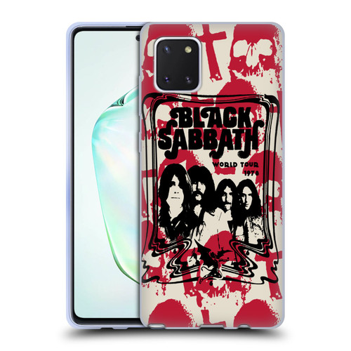 Black Sabbath Key Art Skull Cross World Tour Soft Gel Case for Samsung Galaxy Note10 Lite