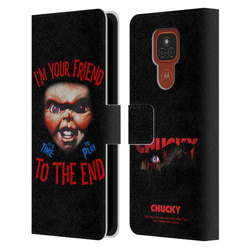 Child's Play Key Art Friend To The End Leather Book Wallet Case Cover For Motorola Moto E7 Plus