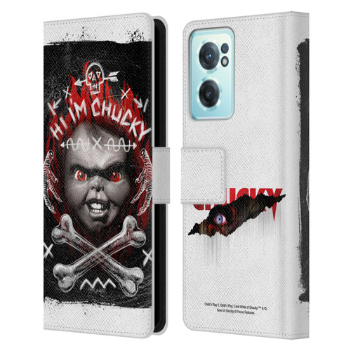 Child's Play Key Art Hi I'm Chucky Grunge Leather Book Wallet Case Cover For OnePlus Nord CE 2 5G