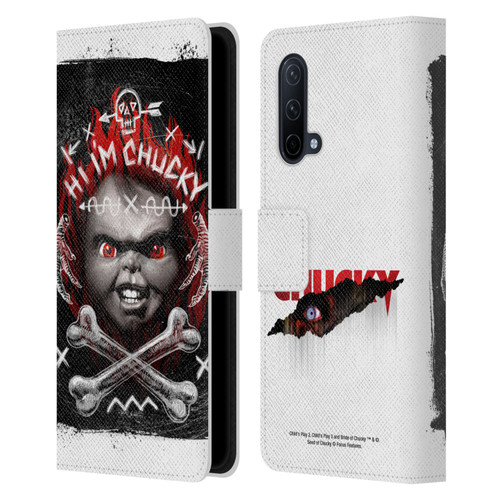 Child's Play Key Art Hi I'm Chucky Grunge Leather Book Wallet Case Cover For OnePlus Nord CE 5G