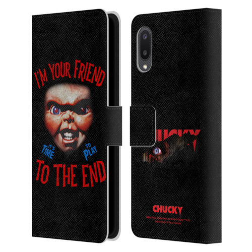 Child's Play Key Art Friend To The End Leather Book Wallet Case Cover For Samsung Galaxy A02/M02 (2021)