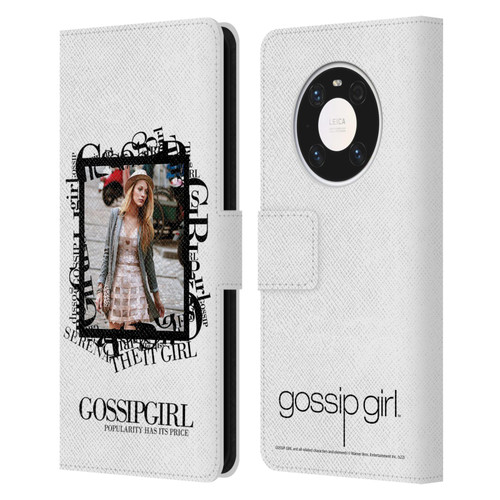 Gossip Girl Graphics Serena Leather Book Wallet Case Cover For Huawei Mate 40 Pro 5G