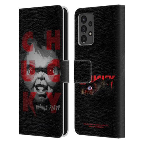 Child's Play Key Art Wanna Play 3 Leather Book Wallet Case Cover For Samsung Galaxy A13 (2022)