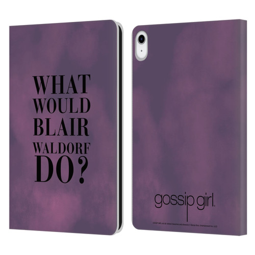 Gossip Girl Graphics What Would Blair Leather Book Wallet Case Cover For Apple iPad 10.9 (2022)