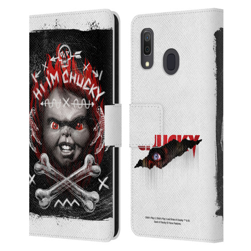 Child's Play Key Art Hi I'm Chucky Grunge Leather Book Wallet Case Cover For Samsung Galaxy A33 5G (2022)