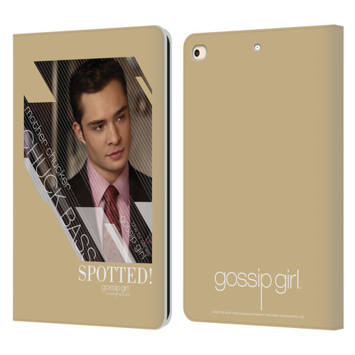 Gossip Girl Graphics Chuck Leather Book Wallet Case Cover For Apple iPad 9.7 2017 / iPad 9.7 2018