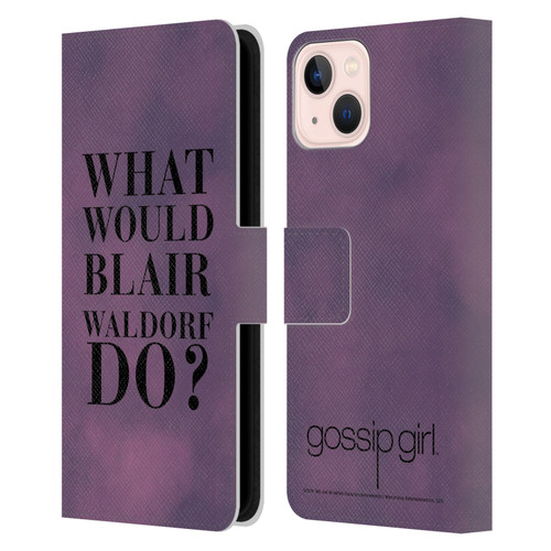 Gossip Girl Graphics What Would Blair Leather Book Wallet Case Cover For Apple iPhone 13