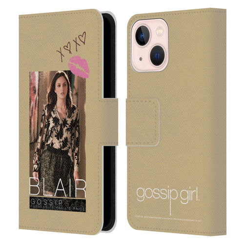 Gossip Girl Graphics Blair Leather Book Wallet Case Cover For Apple iPhone 13 Mini