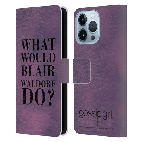 Gossip Girl Graphics What Would Blair Leather Book Wallet Case Cover For Apple iPhone 13 Pro