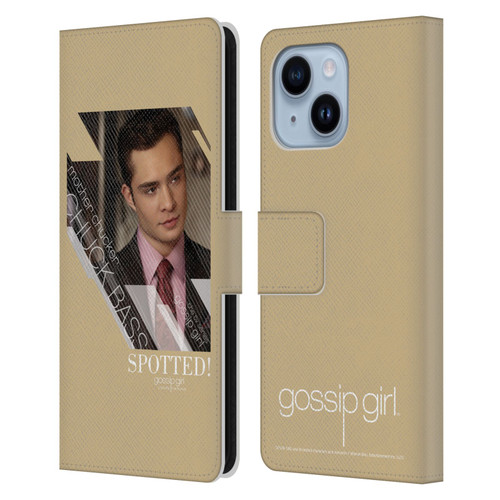 Gossip Girl Graphics Chuck Leather Book Wallet Case Cover For Apple iPhone 14 Plus