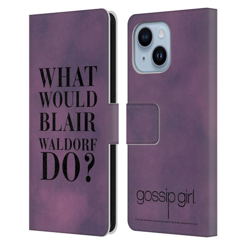 Gossip Girl Graphics What Would Blair Leather Book Wallet Case Cover For Apple iPhone 14 Plus