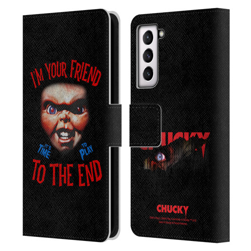 Child's Play Key Art Friend To The End Leather Book Wallet Case Cover For Samsung Galaxy S21 5G