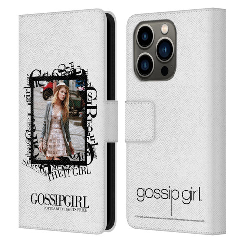 Gossip Girl Graphics Serena Leather Book Wallet Case Cover For Apple iPhone 14 Pro