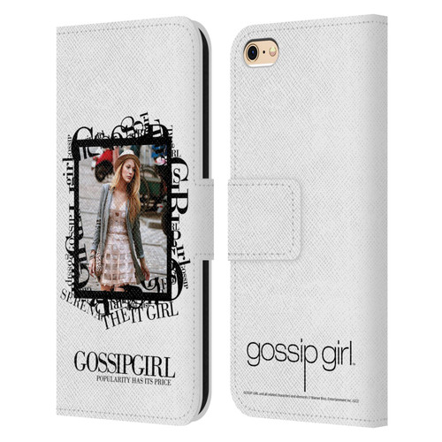 Gossip Girl Graphics Serena Leather Book Wallet Case Cover For Apple iPhone 6 / iPhone 6s