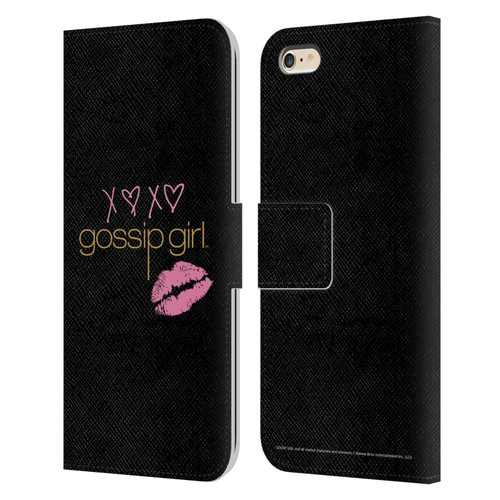 Gossip Girl Graphics XOXO Leather Book Wallet Case Cover For Apple iPhone 6 Plus / iPhone 6s Plus