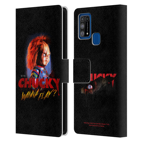 Child's Play Key Art Wanna Play 2 Leather Book Wallet Case Cover For Samsung Galaxy M31 (2020)