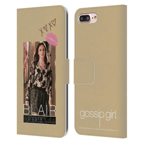 Gossip Girl Graphics Blair Leather Book Wallet Case Cover For Apple iPhone 7 Plus / iPhone 8 Plus