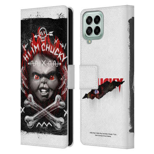 Child's Play Key Art Hi I'm Chucky Grunge Leather Book Wallet Case Cover For Samsung Galaxy M53 (2022)