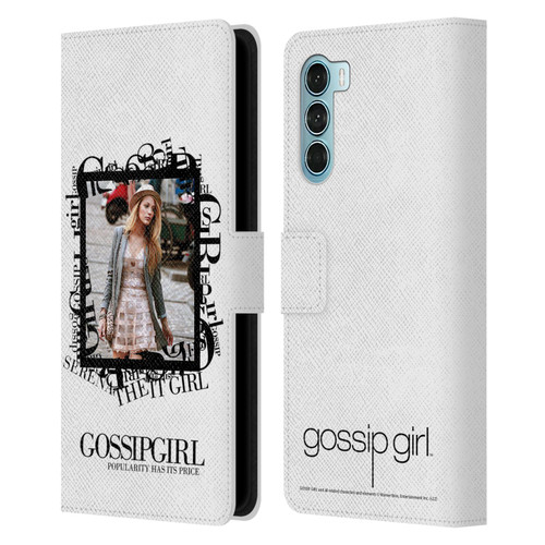 Gossip Girl Graphics Serena Leather Book Wallet Case Cover For Motorola Edge S30 / Moto G200 5G