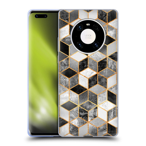 Elisabeth Fredriksson Cubes Collection Black And White Soft Gel Case for Huawei Mate 40 Pro 5G