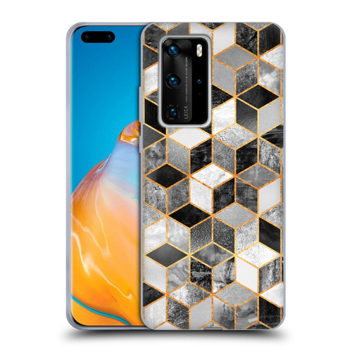 Elisabeth Fredriksson Cubes Collection Black And White Soft Gel Case for Huawei P40 Pro / P40 Pro Plus 5G