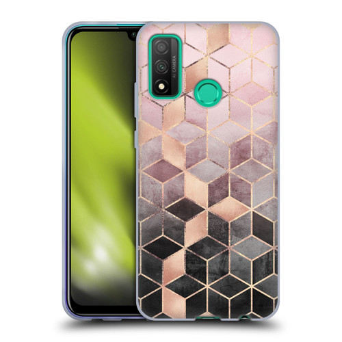 Elisabeth Fredriksson Cubes Collection Pink And Grey Gradient Soft Gel Case for Huawei P Smart (2020)