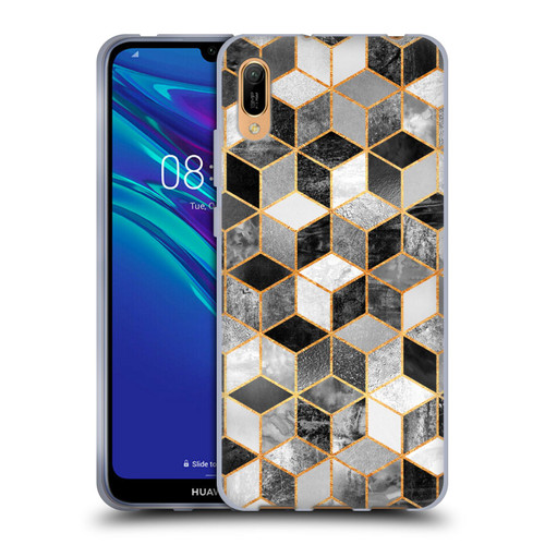 Elisabeth Fredriksson Cubes Collection Black And White Soft Gel Case for Huawei Y6 Pro (2019)