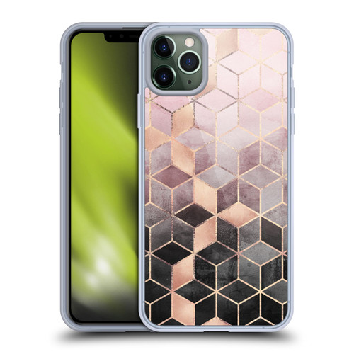 Elisabeth Fredriksson Cubes Collection Pink And Grey Gradient Soft Gel Case for Apple iPhone 11 Pro Max