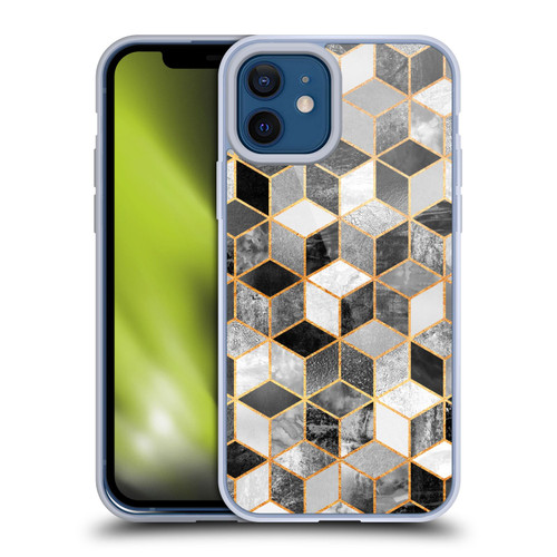 Elisabeth Fredriksson Cubes Collection Black And White Soft Gel Case for Apple iPhone 12 / iPhone 12 Pro