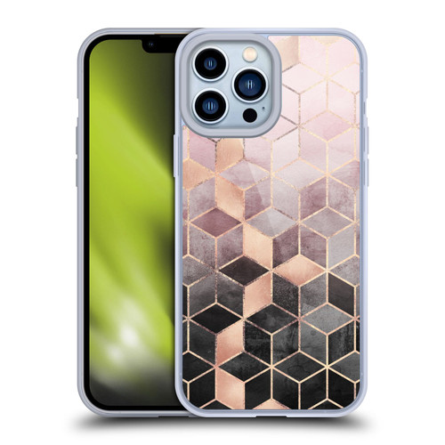 Elisabeth Fredriksson Cubes Collection Pink And Grey Gradient Soft Gel Case for Apple iPhone 13 Pro Max