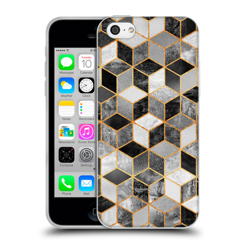 Elisabeth Fredriksson Cubes Collection Black And White Soft Gel Case for Apple iPhone 5c