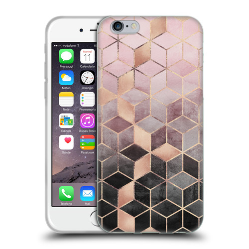 Elisabeth Fredriksson Cubes Collection Pink And Grey Gradient Soft Gel Case for Apple iPhone 6 / iPhone 6s