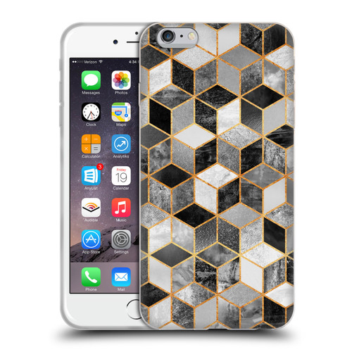 Elisabeth Fredriksson Cubes Collection Black And White Soft Gel Case for Apple iPhone 6 Plus / iPhone 6s Plus