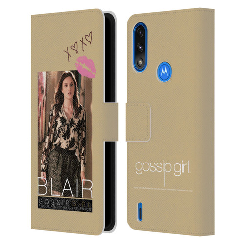 Gossip Girl Graphics Blair Leather Book Wallet Case Cover For Motorola Moto E7 Power / Moto E7i Power