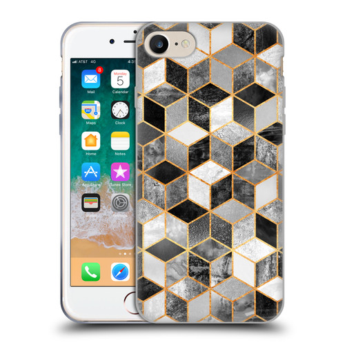 Elisabeth Fredriksson Cubes Collection Black And White Soft Gel Case for Apple iPhone 7 / 8 / SE 2020 & 2022