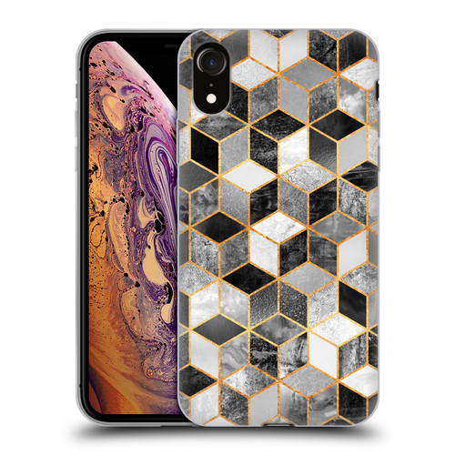 Elisabeth Fredriksson Cubes Collection Black And White Soft Gel Case for Apple iPhone XR