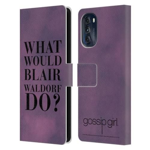 Gossip Girl Graphics What Would Blair Leather Book Wallet Case Cover For Motorola Moto G (2022)