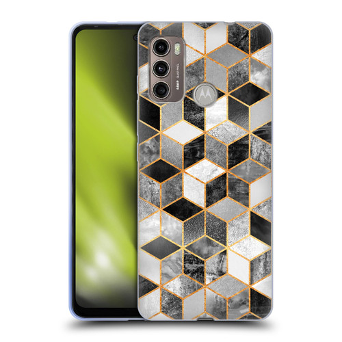 Elisabeth Fredriksson Cubes Collection Black And White Soft Gel Case for Motorola Moto G60 / Moto G40 Fusion