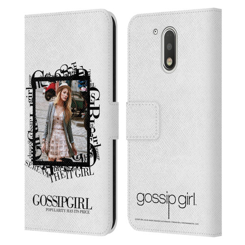 Gossip Girl Graphics Serena Leather Book Wallet Case Cover For Motorola Moto G41