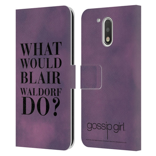 Gossip Girl Graphics What Would Blair Leather Book Wallet Case Cover For Motorola Moto G41