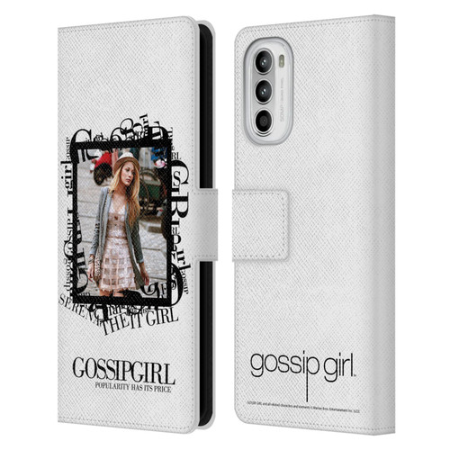 Gossip Girl Graphics Serena Leather Book Wallet Case Cover For Motorola Moto G52
