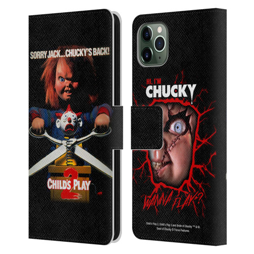 Child's Play II Key Art Poster Leather Book Wallet Case Cover For Apple iPhone 11 Pro Max
