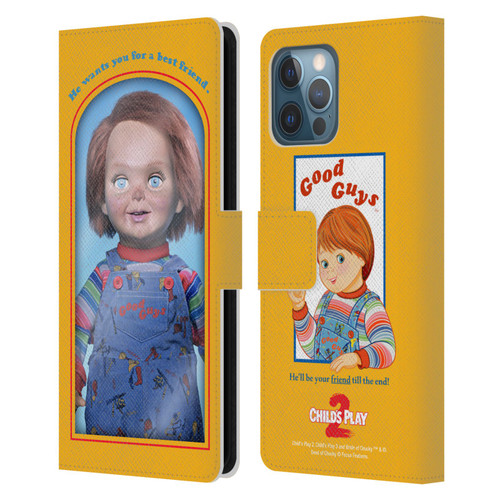 Child's Play II Key Art Good Guys Toy Box Leather Book Wallet Case Cover For Apple iPhone 12 Pro Max