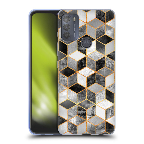 Elisabeth Fredriksson Cubes Collection Black And White Soft Gel Case for Motorola Moto G50