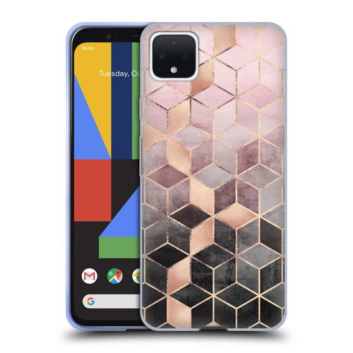 Elisabeth Fredriksson Cubes Collection Pink And Grey Gradient Soft Gel Case for Google Pixel 4 XL