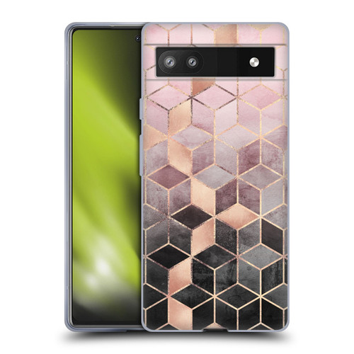 Elisabeth Fredriksson Cubes Collection Pink And Grey Gradient Soft Gel Case for Google Pixel 6a