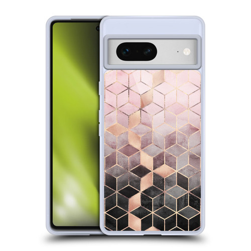 Elisabeth Fredriksson Cubes Collection Pink And Grey Gradient Soft Gel Case for Google Pixel 7