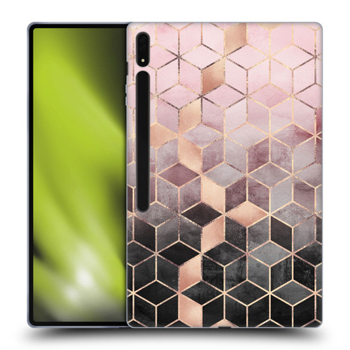 Elisabeth Fredriksson Cubes Collection Pink And Grey Gradient Soft Gel Case for Samsung Galaxy Tab S8 Ultra