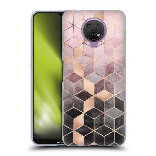 Elisabeth Fredriksson Cubes Collection Pink And Grey Gradient Soft Gel Case for Nokia G10