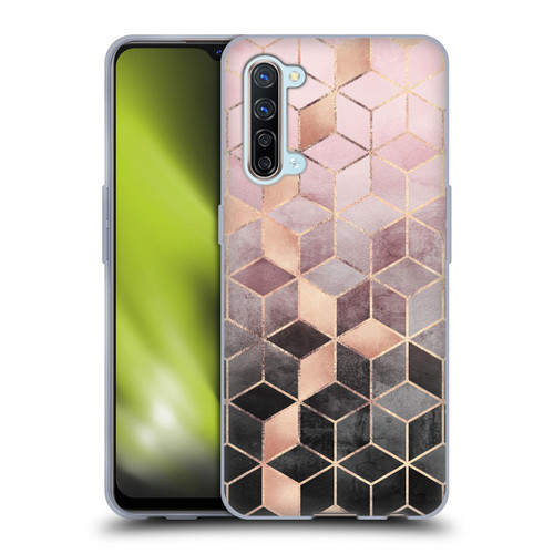 Elisabeth Fredriksson Cubes Collection Pink And Grey Gradient Soft Gel Case for OPPO Find X2 Lite 5G